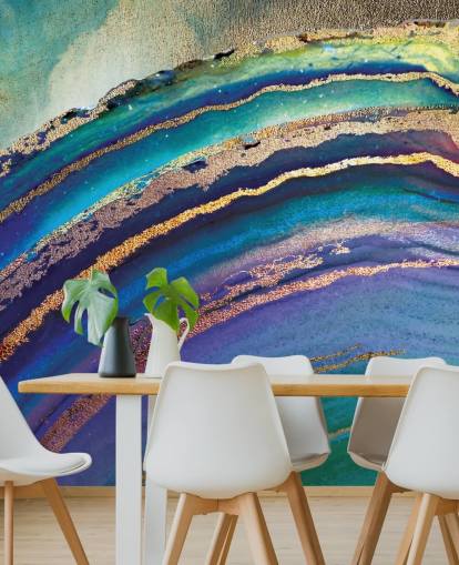 Rainbow Agate Island Mural by Lara Skinner