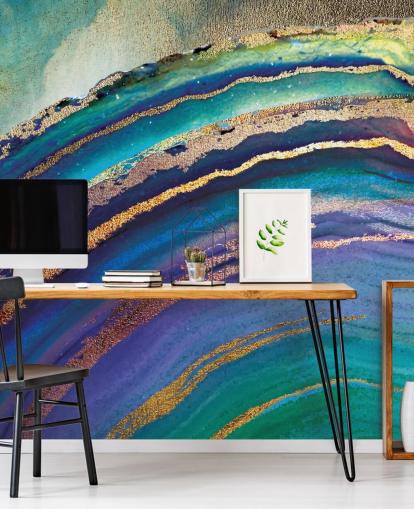 Regenbogen-Achat-Insel-Wandbild von Lara Skinner Regenbogen-Achat-Insel-Wandbild von Lara Skinner