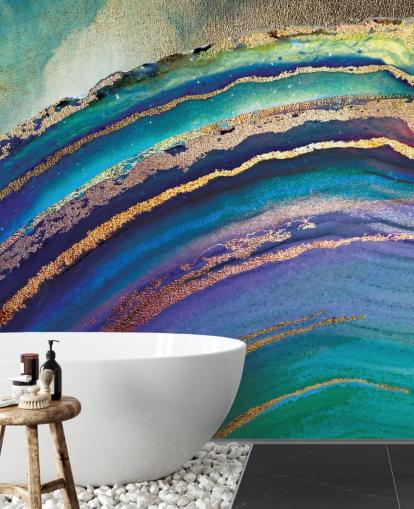 Regenbogen-Achat-Insel-Wandbild von Lara Skinner