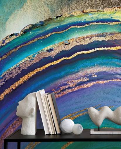 Regenbogen-Achat-Insel-Wandbild von Lara Skinner