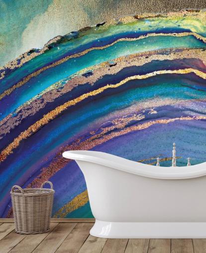 Rainbow Agate Island Mural by Lara Skinner