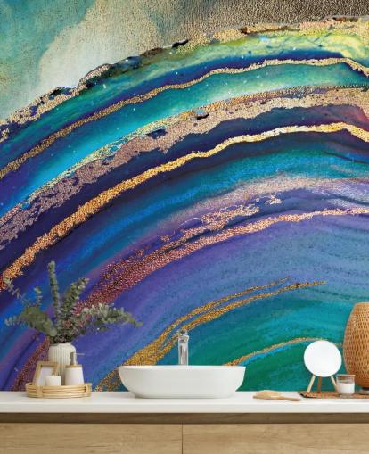 Regenbogen-Achat-Insel-Wandbild von Lara Skinner