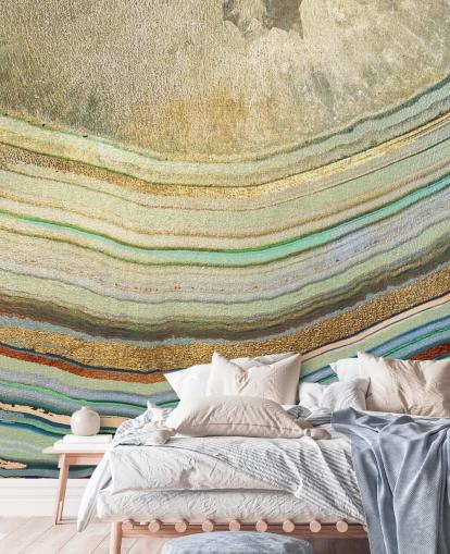Stripe Bakgrunn Mural av Lara Skinner