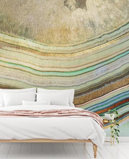 Stripe Wallpaper Mural af Lara Skinner