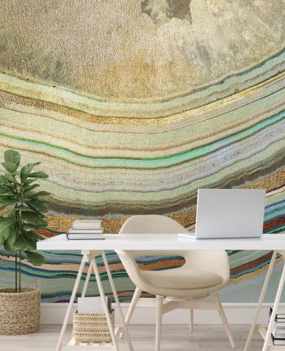 Stripe Wallpaper Mural by Lara Skinner