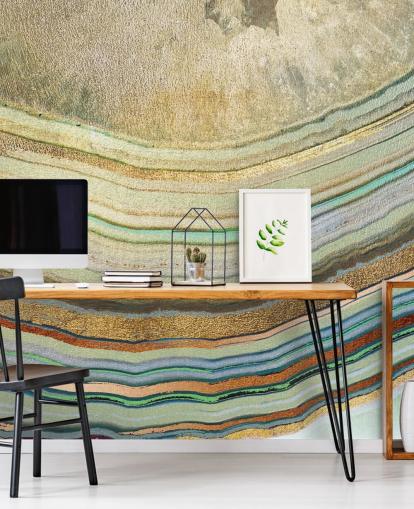Stripe Wallpaper Mural by Lara Skinner