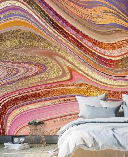 Mural Redemoinho Rosa por Lara Skinner