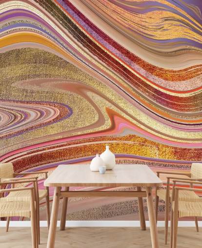 Pink Swirl Mural by Lara Skinner Pink Swirl Mural by Lara Skinner