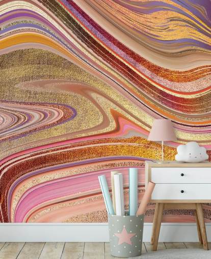 Rosa Swirl Mural av Lara Skinner Rosa Swirl Mural av Lara Skinner