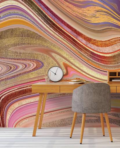 Decorazione murale Pink Swirl di Lara Skinner