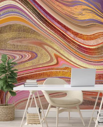 Pink Swirl Mural by Lara Skinner Pink Swirl Mural by Lara Skinner