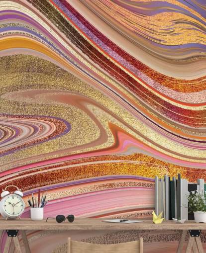 Pink Swirl Mural by Lara Skinner Pink Swirl Mural by Lara Skinner