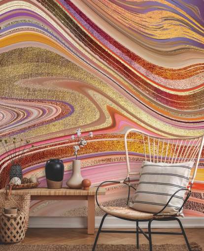 Decorazione murale Pink Swirl di Lara Skinner