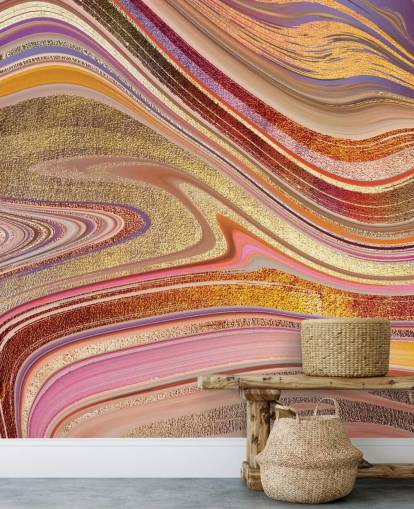 Decorazione murale Pink Swirl di Lara Skinner