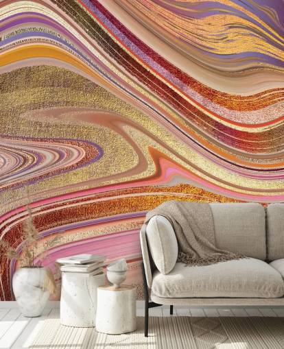 Decorazione murale Pink Swirl di Lara Skinner Decorazione murale Pink Swirl di Lara Skinner