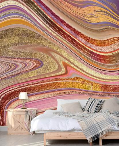 Pink Swirl Mural by Lara Skinner Pink Swirl Mural by Lara Skinner