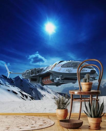 Fondo de pantalla Nave espacial en nieve