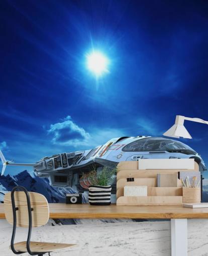 Fondo de pantalla Nave espacial en nieve