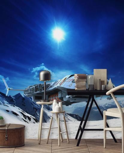 Fondo de pantalla Nave espacial en nieve Fondo de pantalla Nave espacial en nieve