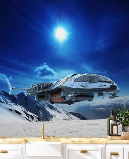 Spacecraft in Snow Wallpaper