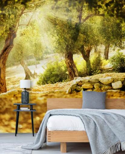 Decorazione murale con albero di ulivo