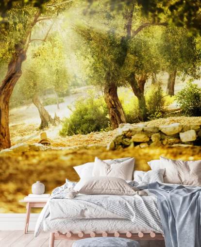 Decorazione murale con albero di ulivo