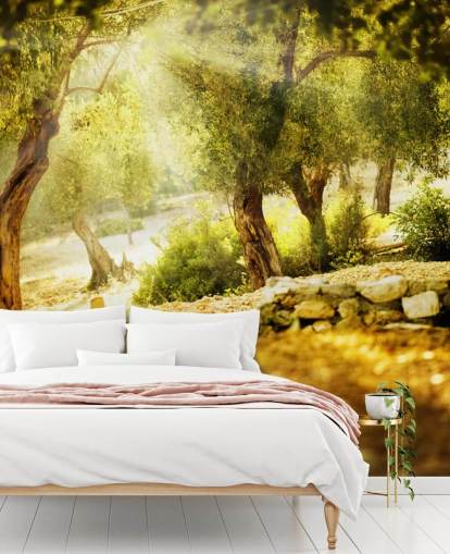 Decorazione murale con albero di ulivo