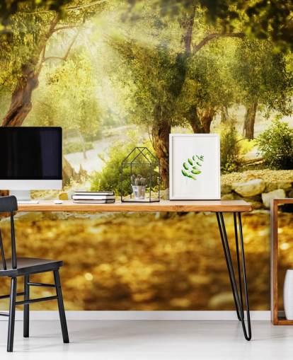 Decorazione murale con albero di ulivo