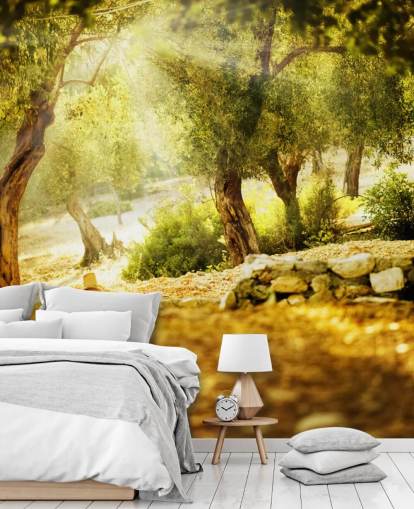 Decorazione murale con albero di ulivo