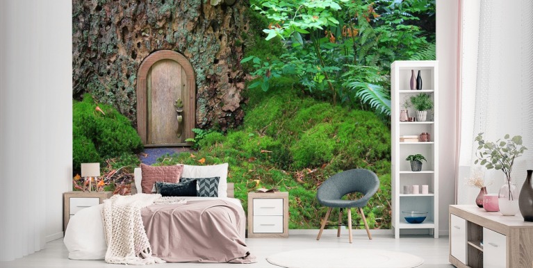 Fairy Tree In Mystic Forest Wall Mural Wallpaper