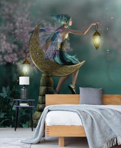 Green Night Fairy Wallpaper