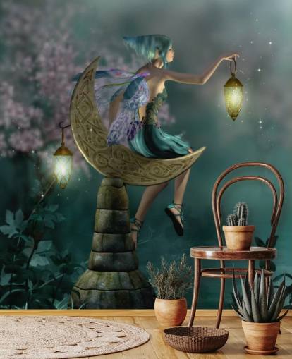 Green Night Fairy Wallpaper