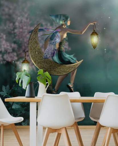 Green Night Fairy Wallpaper