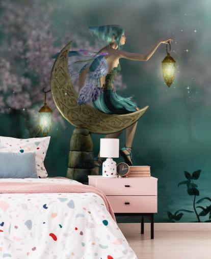 Green Night Fairy Wallpaper