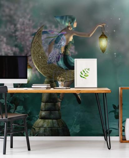 Green Night Fairy Wallpaper