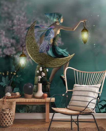 Green Night Fairy Wallpaper