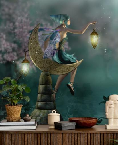 Green Night Fairy Wallpaper
