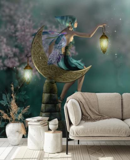 Green Night Fairy Wallpaper