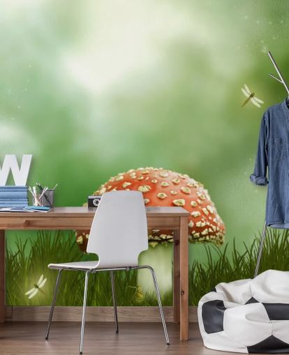 Rød og hvid Toadstool Baggrund Rød og hvid Toadstool Baggrund