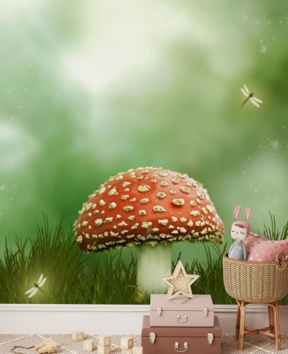 Rød og hvit Toadstool Bakgrunn