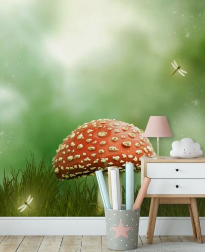 Rød og hvid Toadstool Baggrund Rød og hvid Toadstool Baggrund