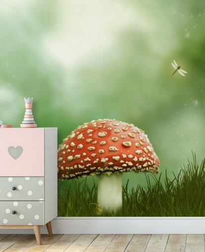 Red and White Toadstool Wallpaper Red and White Toadstool Wallpaper