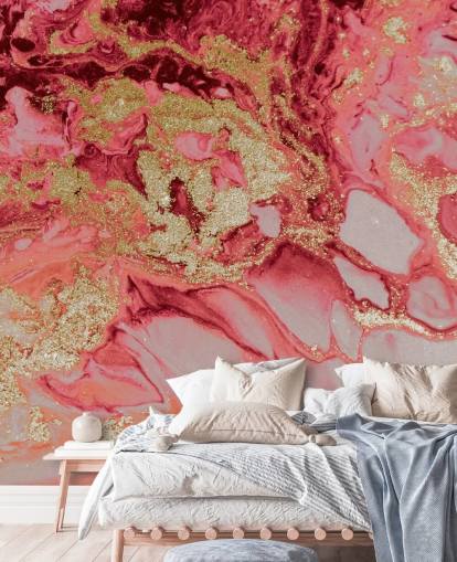 pink and gold marble wallpaper mural called Blush Agate Marble by Lara Skinner for bedrooms pink and gold marble wallpaper mural called Blush Agate Marble by Lara Skinner for bedrooms