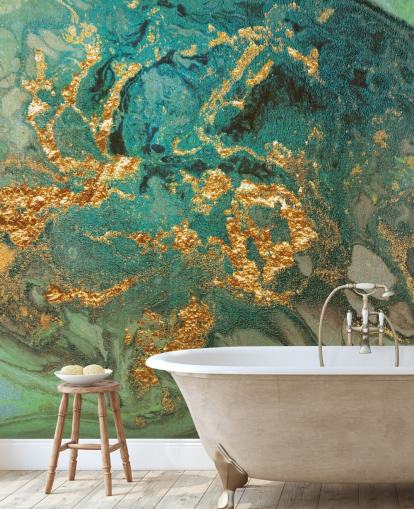 Emerald Marble Wallpaper by Lara Skinner Emerald Marble Wallpaper by Lara Skinner