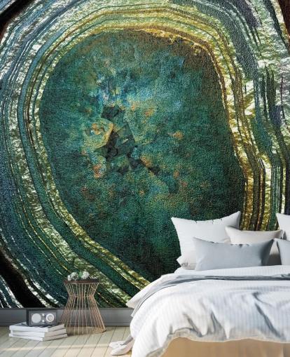 Emerald Gold Agaat Muurschildering van Lara Skinner