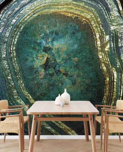 Emerald Gold Agaat Muurschildering van Lara Skinner