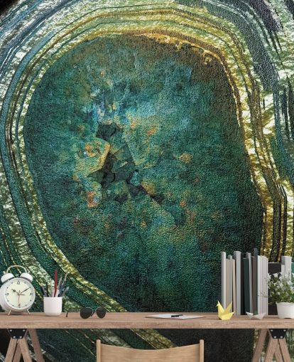 Emerald Gold Agaat Muurschildering van Lara Skinner