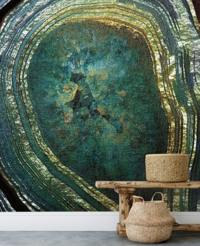 Emerald Gold Agate Mural av Lara Skinner