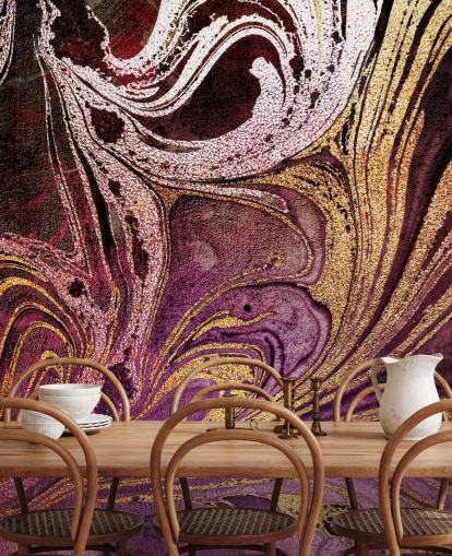 roségouden marmeren behangmuurschildering genaamd Marble Gold Streak van Lara Skinner voor slaapkamers en woonkamers roségouden marmeren behangmuurschildering genaamd Marble Gold Streak van Lara Skinner voor slaapkamers en woonkamers