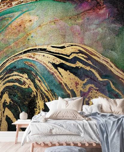 Mural Fondo mármol verde de Lara Skinner